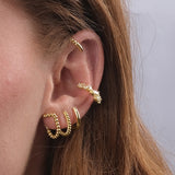 Ear Cuff Multi Anneaux Plaqué Or