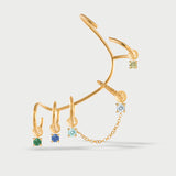 Ear Cuff Multi Hoops Placcato Oro