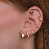 Ear Cuff Multi Hoops Luce Placcato Oro