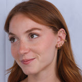 Ear Cuff Multi Hoops Placcato Oro