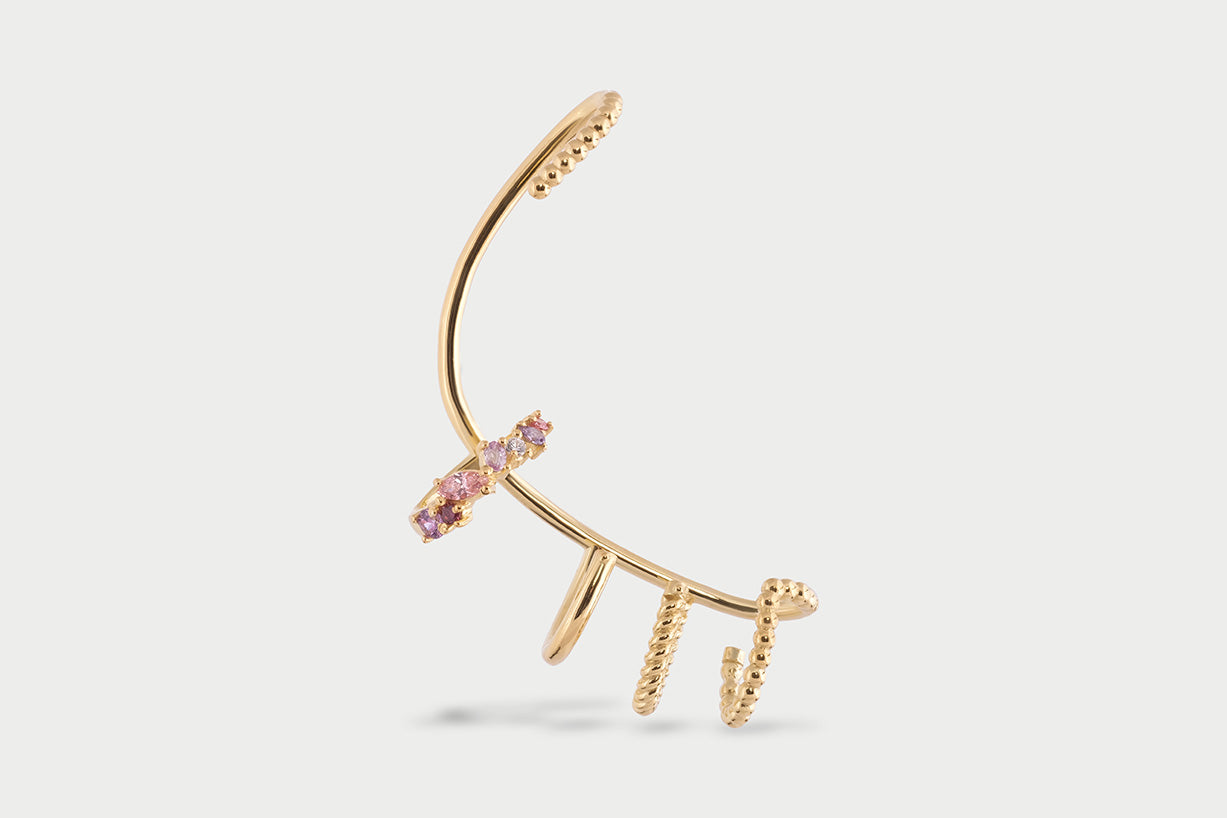 Ear Cuff Multi Hoops Aura Placcato Oro