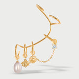 Ear Cuff Multi Hoops Placcato Oro