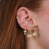 Ear Cuff Multi Hoops Luce Placcato Oro