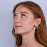 Ear Cuff Multi Hoops Luce Placcato Oro