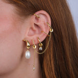 Ear Cuff Multi Hoops Luce Placcato Oro