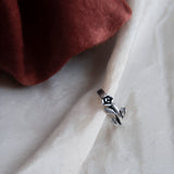 Ear Cuff Black Roses